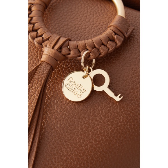 See by Chloe Joan Box Leather Bucket Crossbody Bag Caramello Tan Gold - Picture 4 of 13